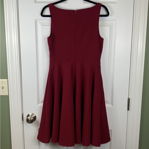 Lulus fall for you burgundy skater dress sz med - Picture 8 of 12